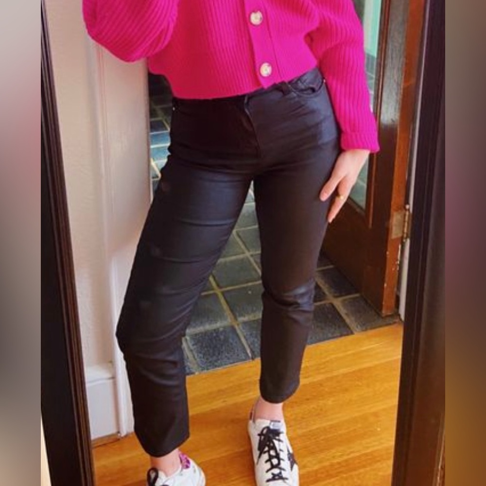 ZARA coated jeans